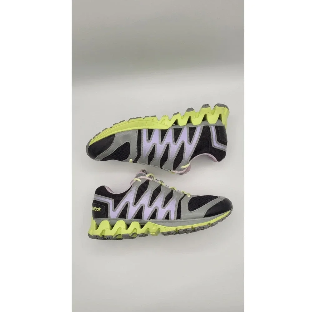 Reebok Zigkick Tahoe Road II Womens 9.5 Running Shoes Black Gray Purple M42915 - Picture 6 of 12